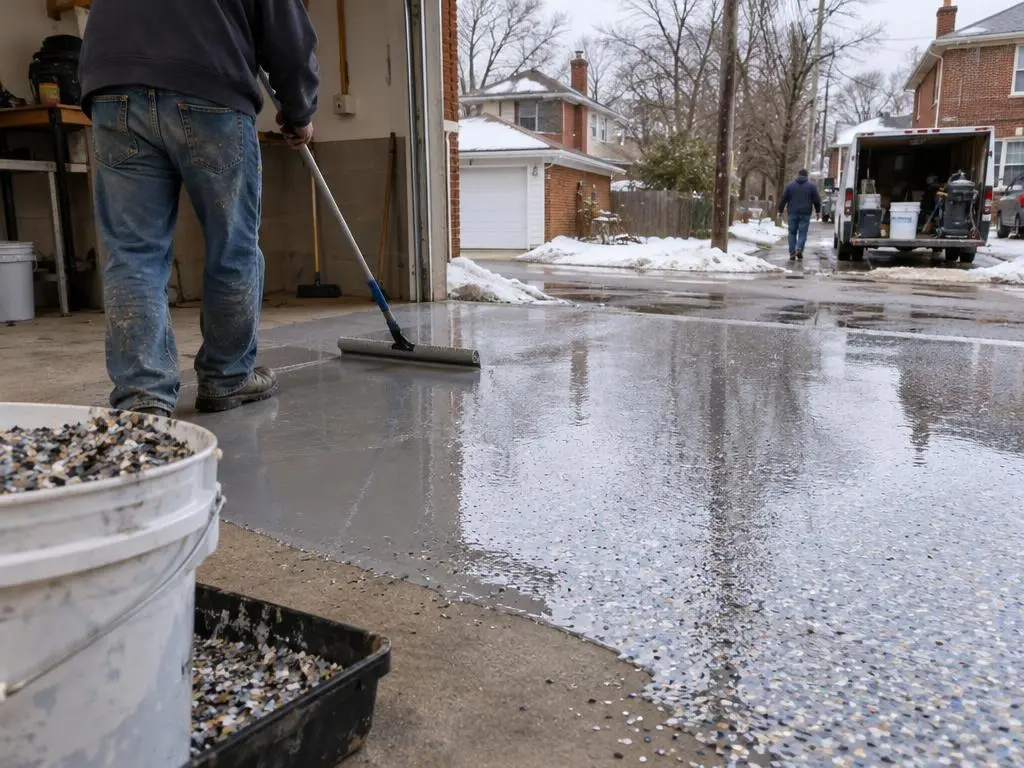 Epoxy Flake Floors in Youngstown, OH